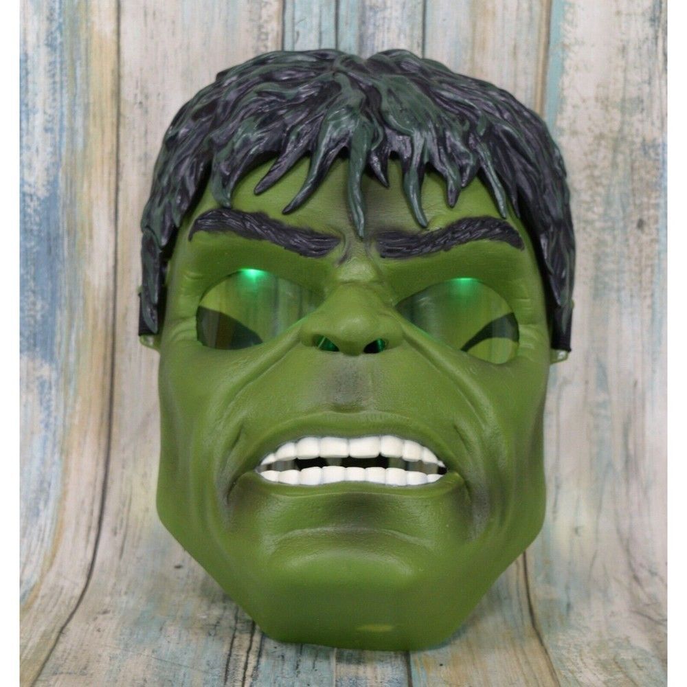 Hulk Light Up Mask Halloween Costume Marvel Mattel Cosplay Display 2008 WORKS